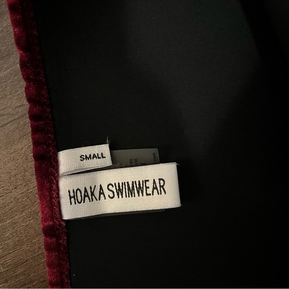 Hoaka Swimwear Sara Wine Velvet Bikini Set - Picture 7 of 8